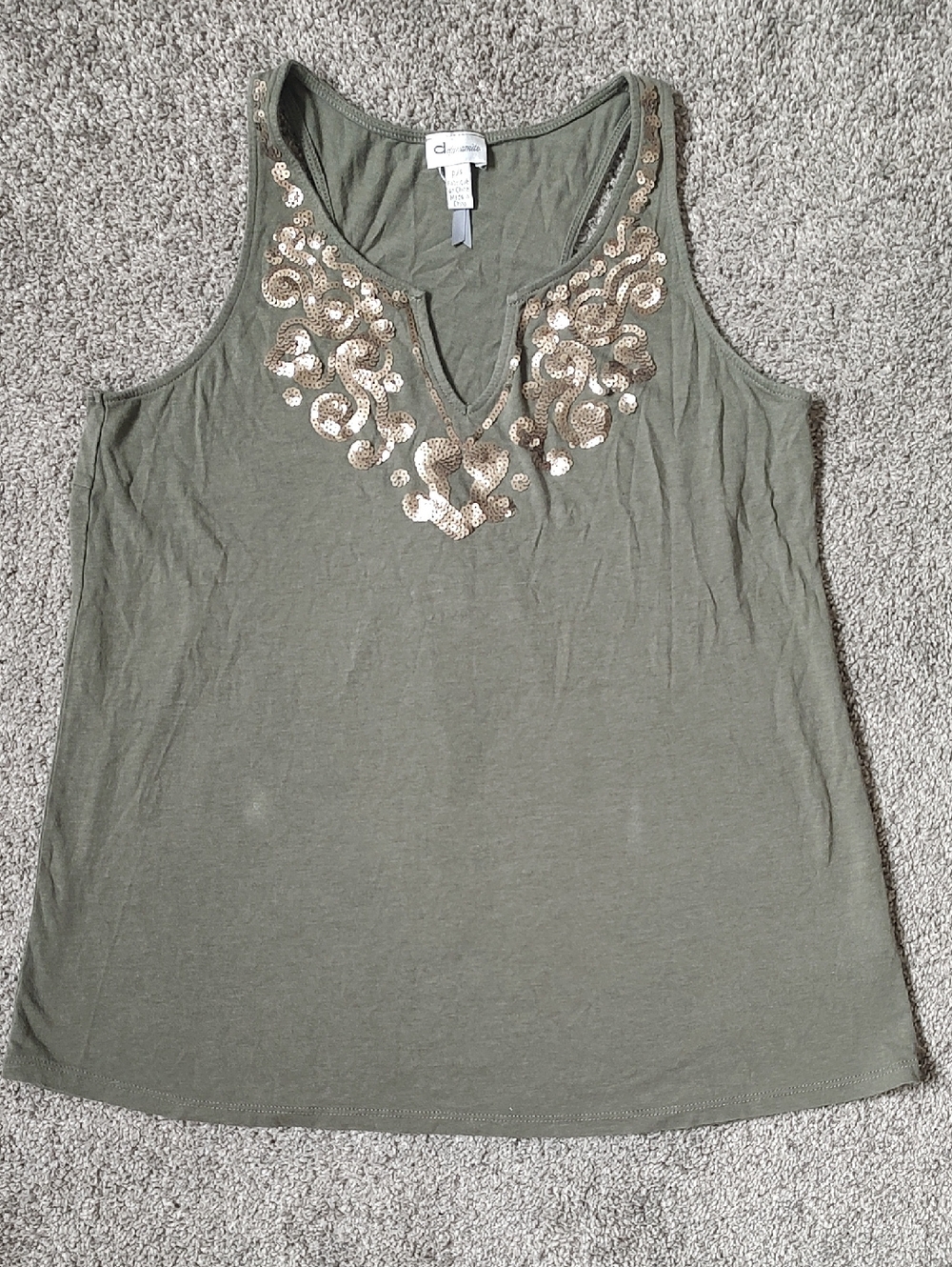 Dynamite Size Small Green Sleeveless Top